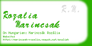 rozalia marincsak business card