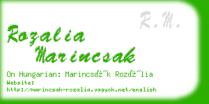 rozalia marincsak business card